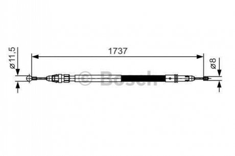 1987482008 BOSCH Трос, стояночная тормозная система