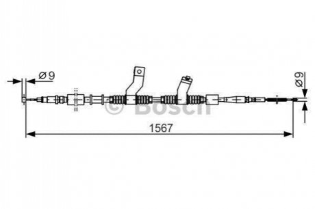 1987482354 BOSCH Трос, стояночная тормозная система