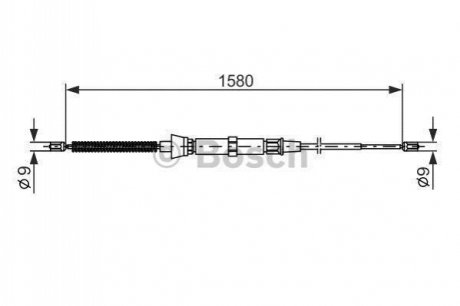 1987477806 BOSCH Трос зупиночних гальм