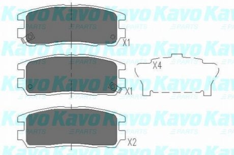 KBP-3502 KAVO Колодки тормозные дисковые {зад.}