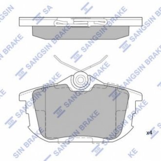 SP1531 Hi-Q (SANGSIN) Колодки гальмові дискові задні