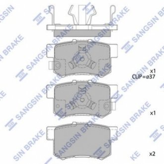 SP2116 Hi-Q (SANGSIN) Тормозные колодки дисковые задние