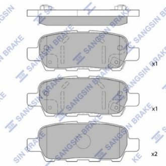 SP1184 Hi-Q (SANGSIN) Тормозные колодки дисковые задние