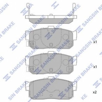 SP1107-R Hi-Q (SANGSIN) Колодки гальмівні дискові