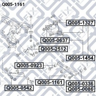 Q0051161 Q-fix Сайлентблок задн. поперечн. тяги