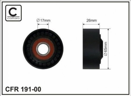 19100 CAFFARO Ролик модуля натягувача ремня