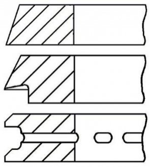 08-990707-00 GOETZE Комплект поршневих кілець 0.50