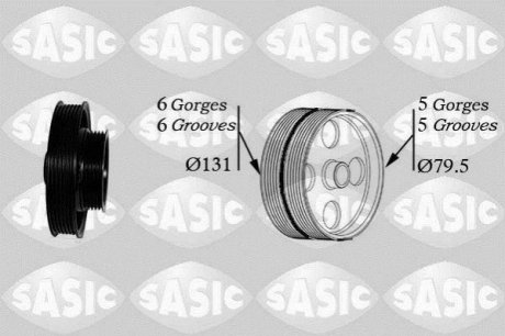 2156063 SASIC Ремінний шків, колінчастий вал