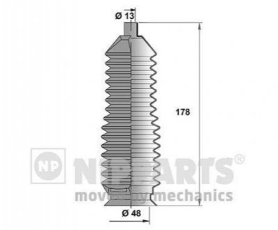 J2843004 NIPPARTS Пильовик рульового механізма