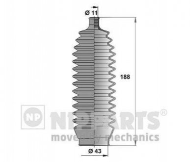 J2847010 NIPPARTS Пильовик рульового механізма