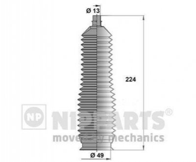 J2840301 NIPPARTS Пильовик рульового механізма