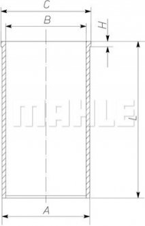 227 WT 39 00 MAHLE / KNECHT Гильза MAN 108.0 D0824/D0826