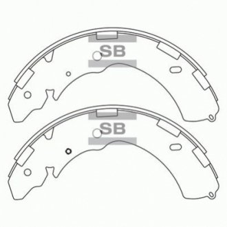 SA171 Hi-Q (SANGSIN) Тормозные колодки барабанные