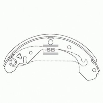 SA103 Hi-Q (SANGSIN) Тормозные колодки барабанные