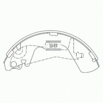 SA099 Hi-Q (SANGSIN) Колодки гальмівні барабанні