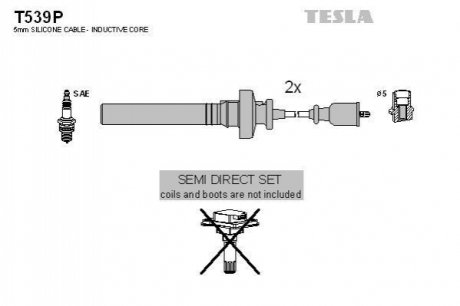 T539P TESLA Комплект кабелів високовольтних