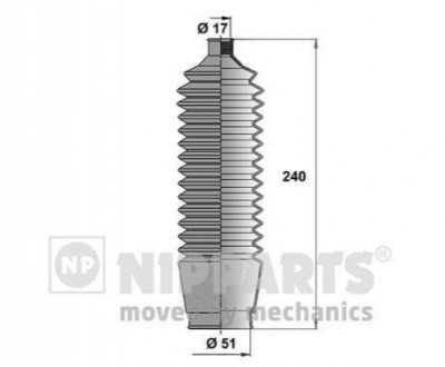 N2855001 NIPPARTS Пильовик рульового механізма