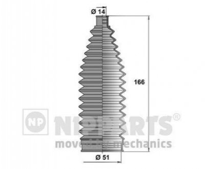 N2845012 NIPPARTS Пильовик рульового механізму