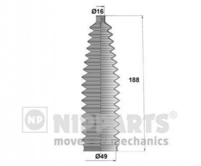 N2842047 NIPPARTS Пильовик рульового механізма