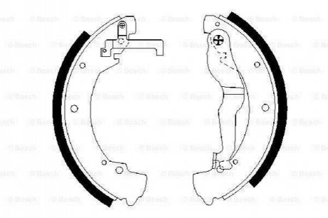 0986487312 BOSCH Гальмівні колодки барабанні