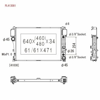 PL413081 KOYORAD Радиатор системы охлаждения