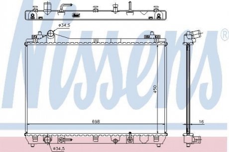 64199 NISSENS Радиатор системы охлаждения