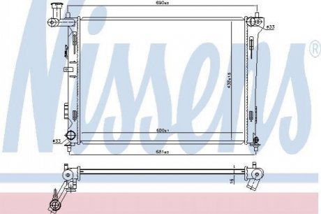 66674 NISSENS Радиатор системы охлаждения