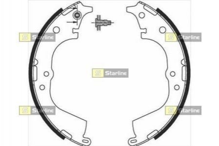 BC 07225 STARLINE Гальмівні колодки барабанні