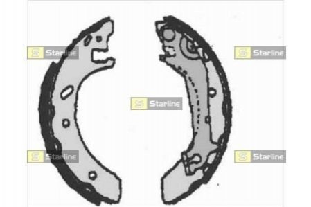 BC 07140 STARLINE Гальмівні колодки барабанні