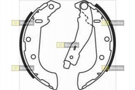 BC 07500 STARLINE Гальмівні колодки барабанні