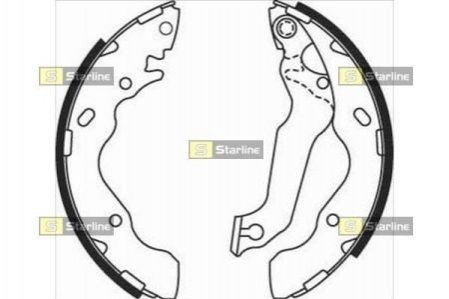 BC 08010 STARLINE Гальмівні колодки барабанні