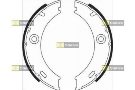 BC 07970 STARLINE Гальмівні колодки барабанні