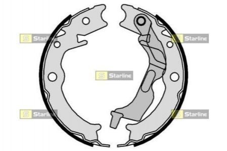 BC 09780 STARLINE Гальмівні колодки барабанні