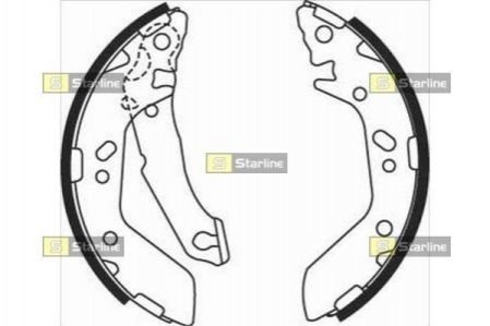 BC 08480 STARLINE Гальмівні колодки барабанні