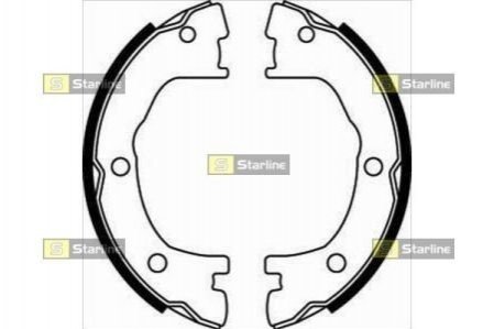 BC 07800 STARLINE Гальмівні колодки барабанні