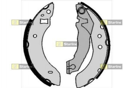 BC 04600 STARLINE Гальмівні колодки барабанні
