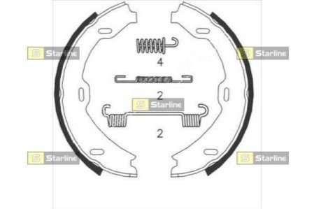 BC 08880 STARLINE Гальмівні колодки барабанні