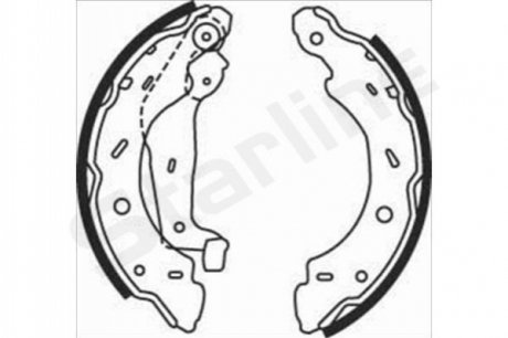 BC 07750 STARLINE Гальмівні колодки барабанні