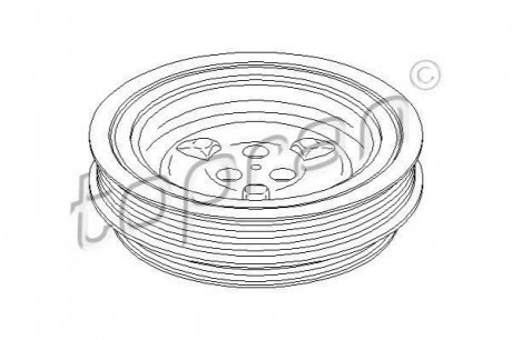 302813 TOPRAN / HANS PRIES Шків колінвалу з демпфером