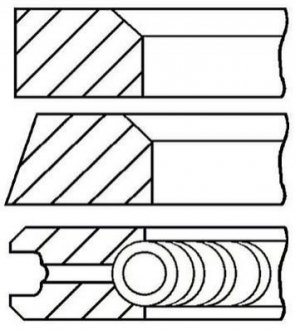 08-405207-00 GOETZE Комплект кілець поршневих з 3 шт.