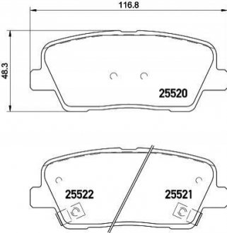 P30081 BREMBO Тормозные колодки дисковые