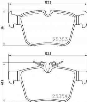 P50122 BREMBO Тормозные колодки дисковые