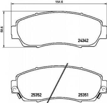 P28068 BREMBO Тормозные колодки дисковые