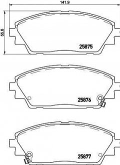 P49050 BREMBO Тормозные колодки передние