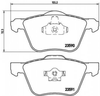 P86022 BREMBO Тормозные колодки дисковые