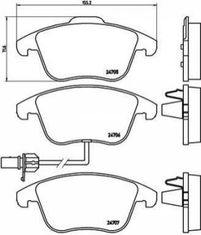 P85113 BREMBO Тормозные колодки дисковые