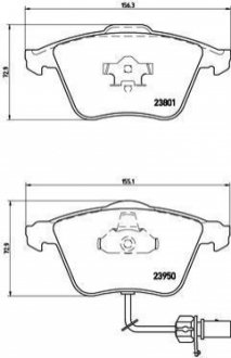 P85097 BREMBO Тормозные колодки дисковые