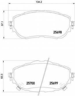 P83150 BREMBO Тормозные колодки дисковые