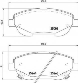 P83148 BREMBO Тормозные колодки дисковые