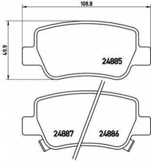 P83112 BREMBO Тормозные колодки дисковые